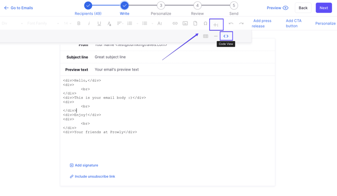 how to see my email code